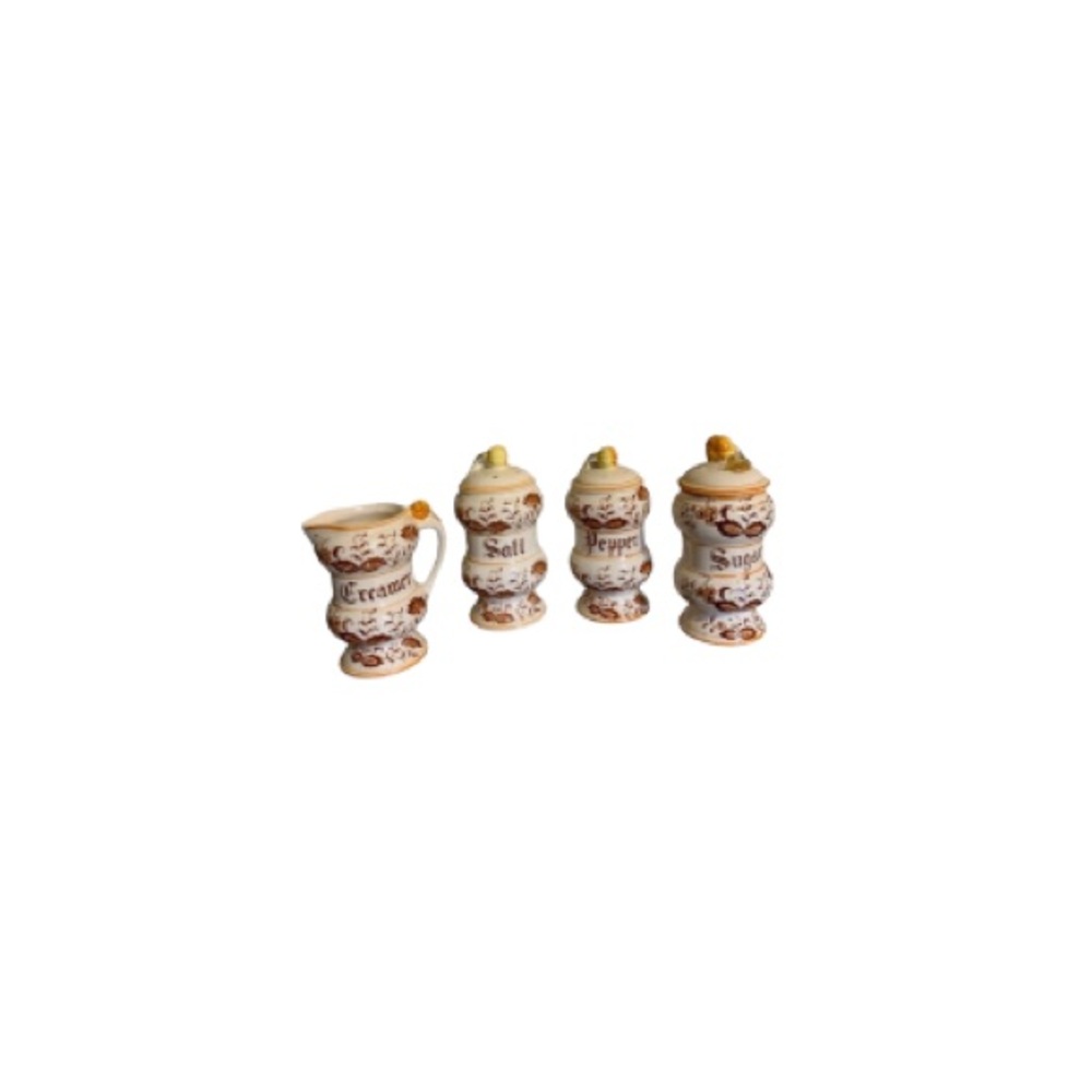 Vintage Creamer, Salt, Pepper, and Sugar Set